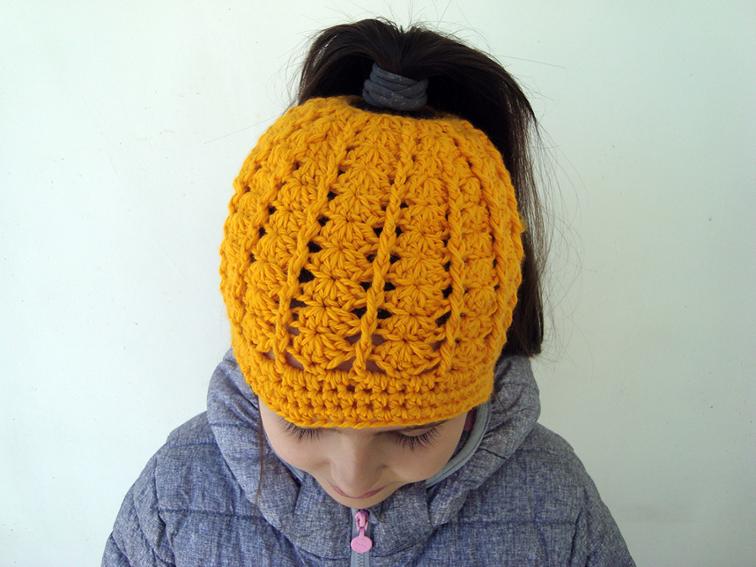 Messy Bun Hat Crochet Pattern