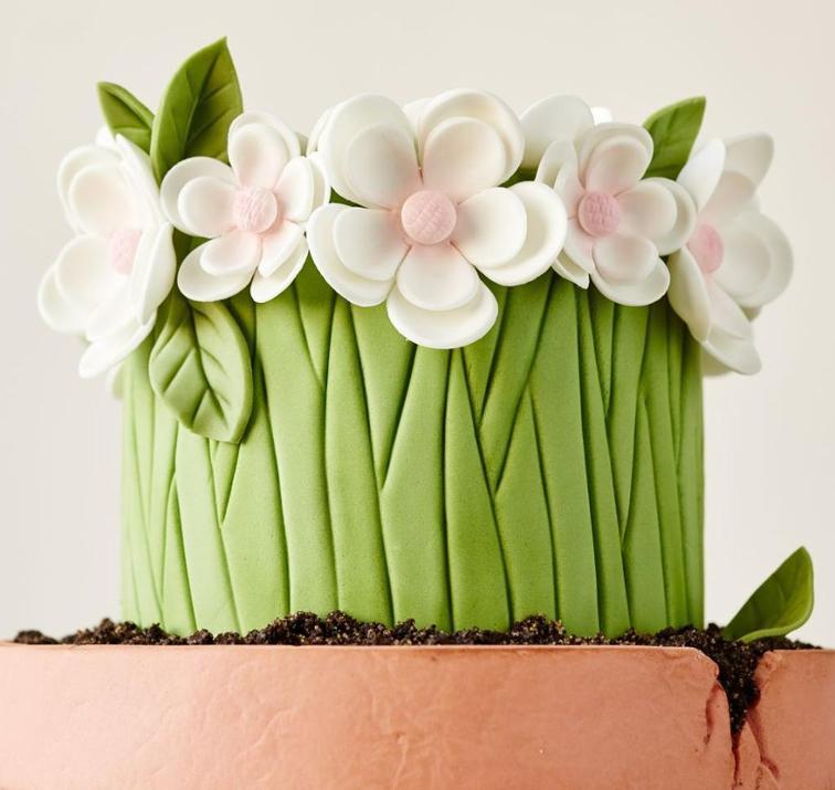 Cake with Fondant Flowers by Bluprint Instructor Lesley Wright