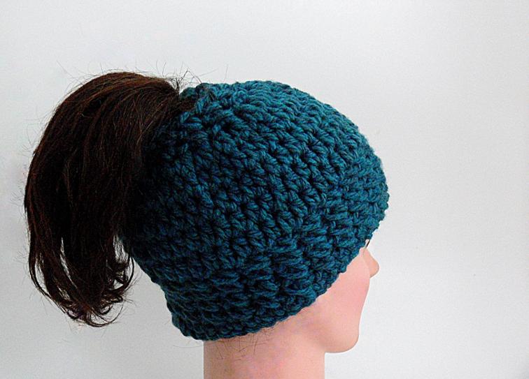 Arielle Chunky Bun Hat Crochet Pattern