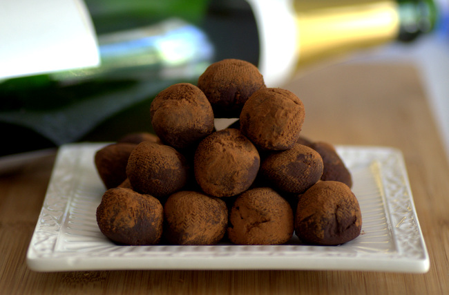How to Make Dark Chocolate Champagne Truffles