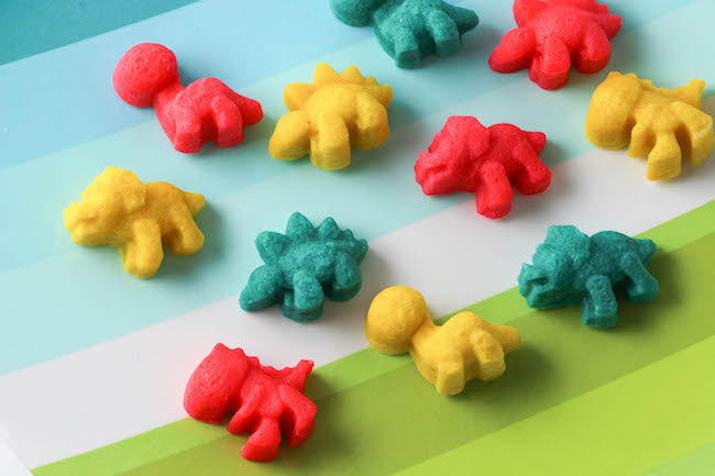 2D Dino Cookies Baked in a Silicone Mold | Erin Gardner | Craftsy