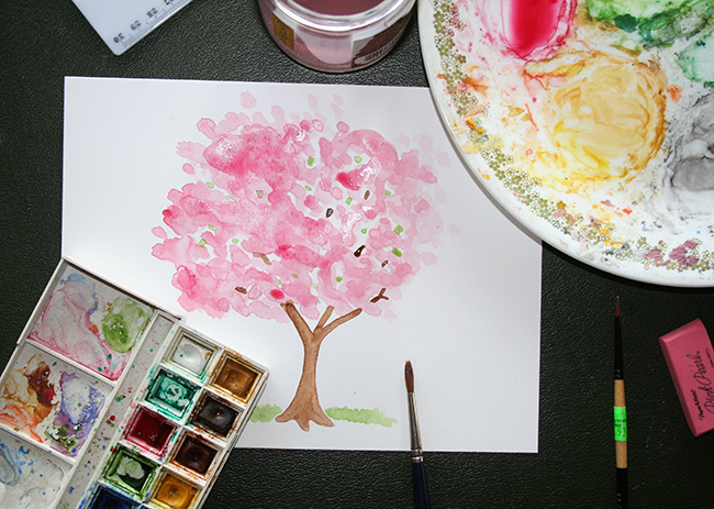 Cherry Blossom Painting Tutorial