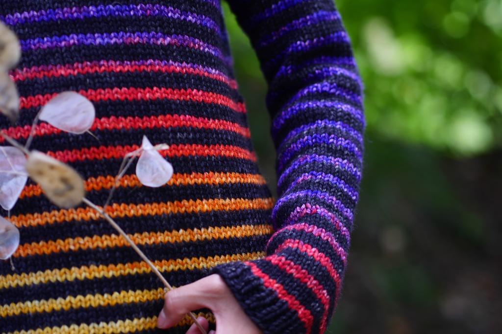 Rainbow Pullover Sweater Knitting Pattern