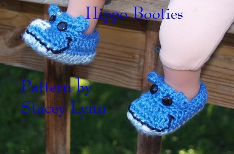 Hippo Booties Crochet Pattern