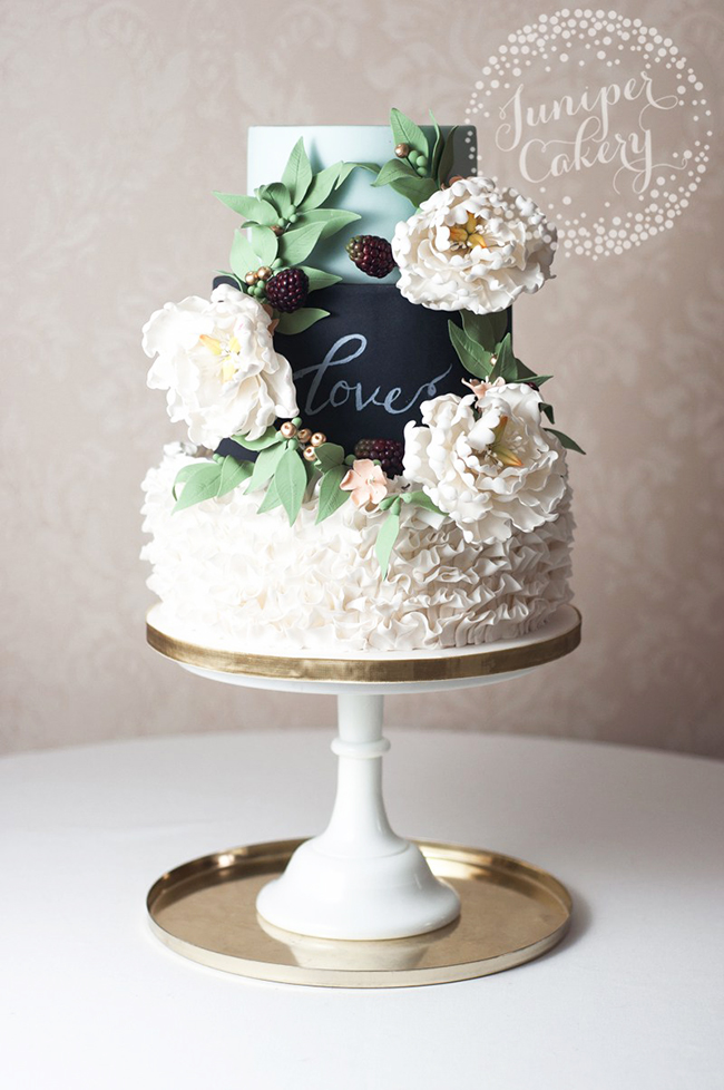 Chalkboard vintage cake by Juniper Cakery