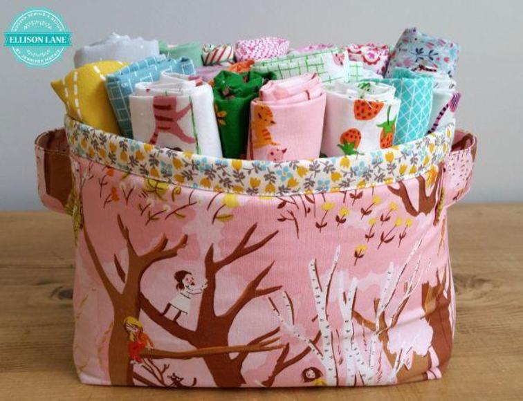 Fabric Basket Free Sewing Pattern