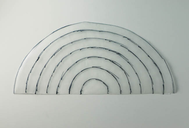 Waxed paper rainbow template