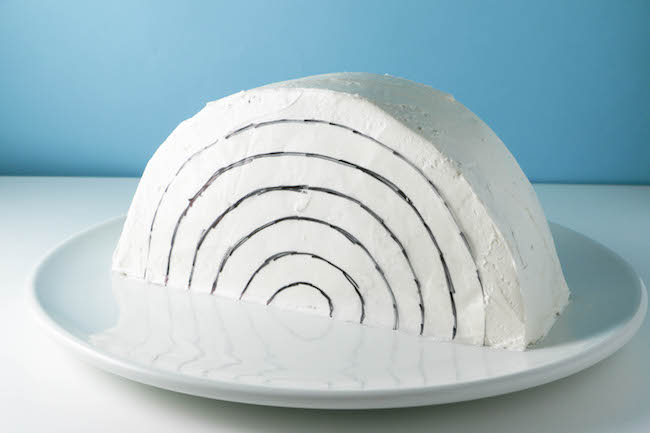 Cake With Rainbow Template