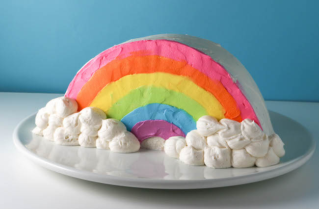 3-D Easy Rainbow Cake