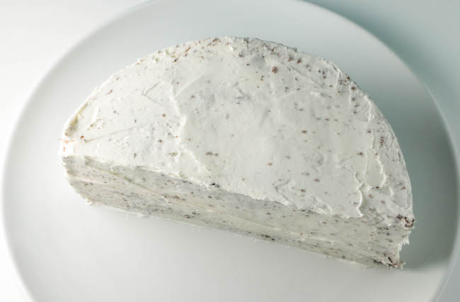 Crumb Coat Half-Circle Cake