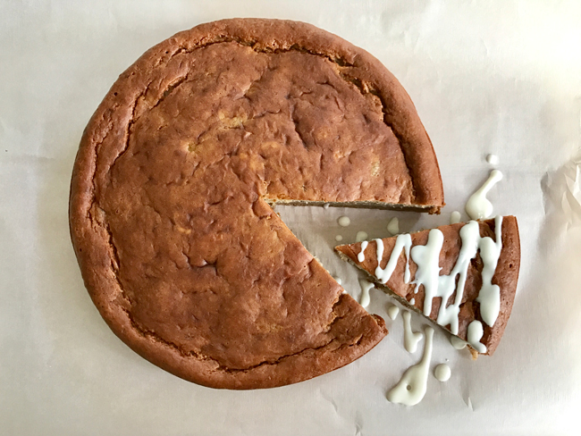 Banana Cake With Slice and Glaze