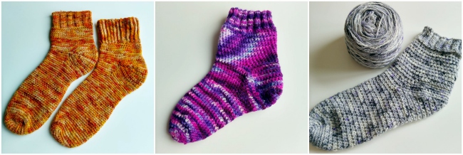 Crochet socks learning to knit as a crocheter