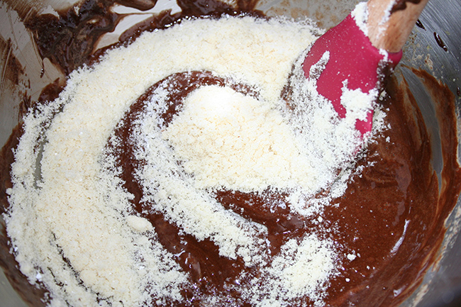 Fold in the almond flour