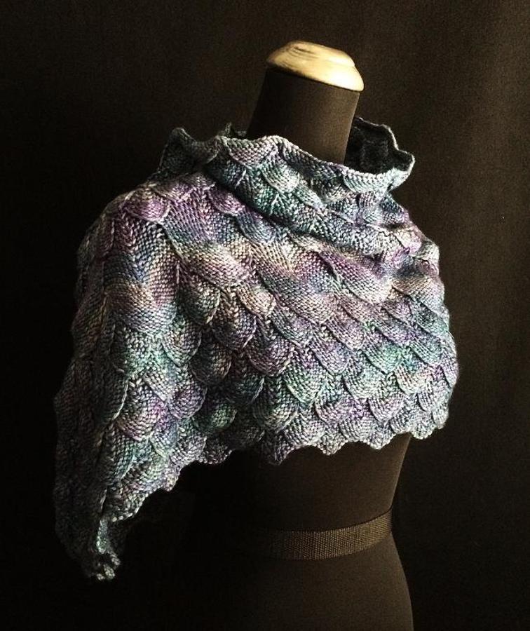 Azure Dragon Cowl Knitting Pattern