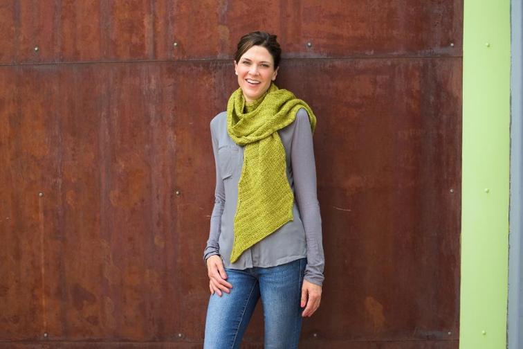 Bias Ripple Scarf Knitting Pattern