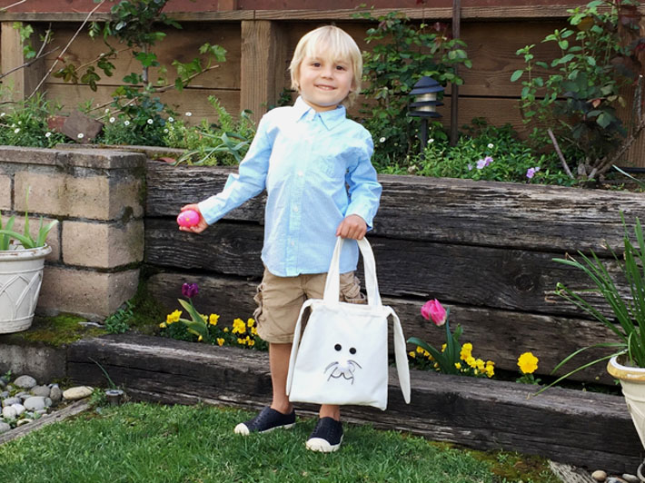 Easter bunny tote bag