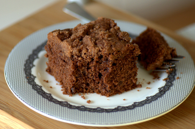 Chocolate Coffee Cake with Chocolate Struesel