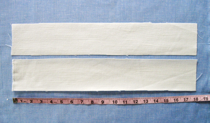cut pieces for bag straps step 2