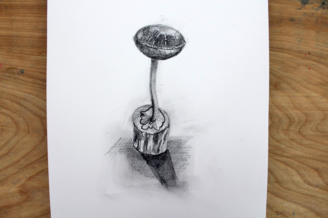 drawing with a combination of sketching techniques