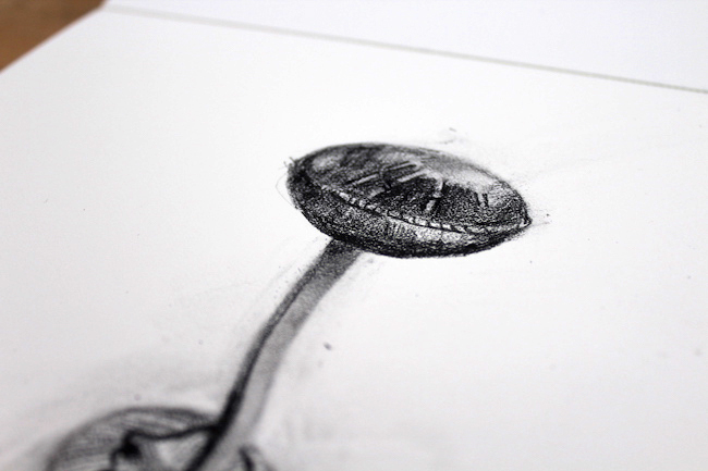 drawing with a combination of sketching techniques