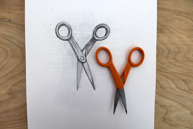 drawing of scissors
