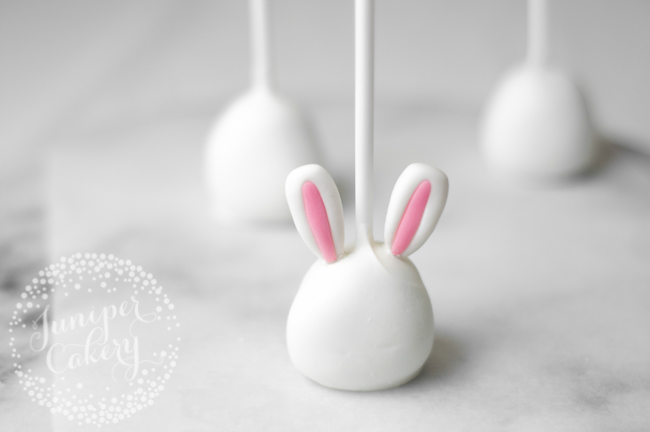 Bunny rabbit cake pops for Easter