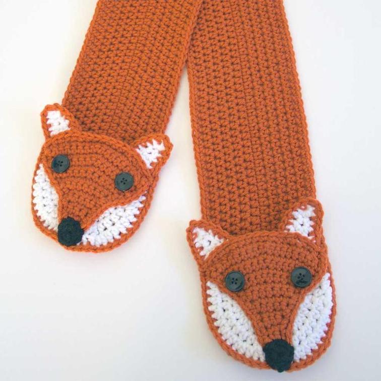 Fox Pocket Scarf Crochet Pattern