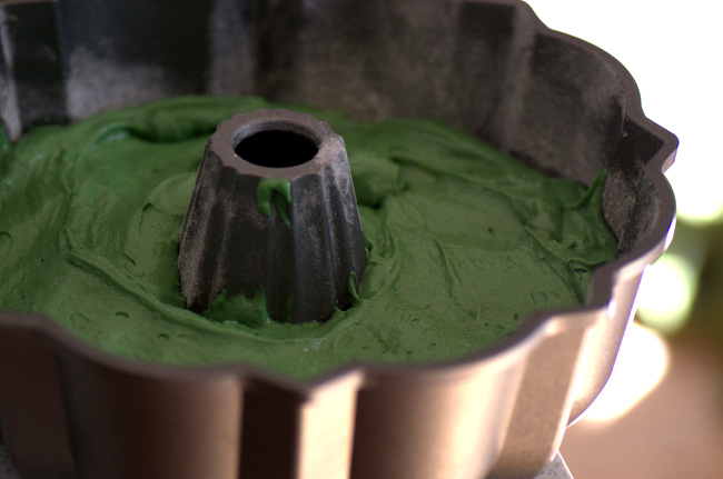 Make a Green Velvelt Bundt Cake for St Patrick's Day