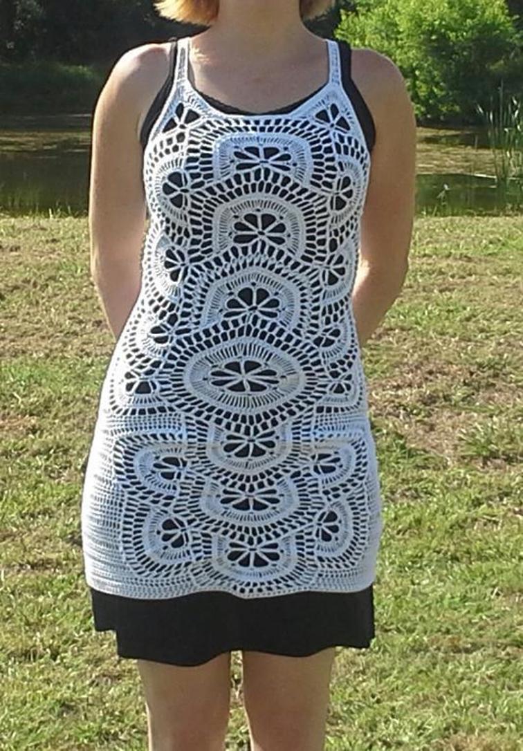 join as you go crochet dress