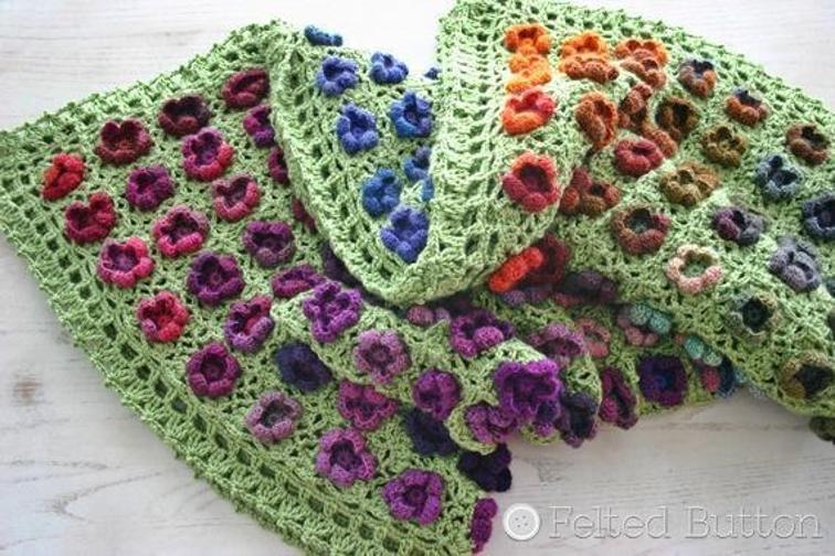 monet garden throw crochet blanket pattern