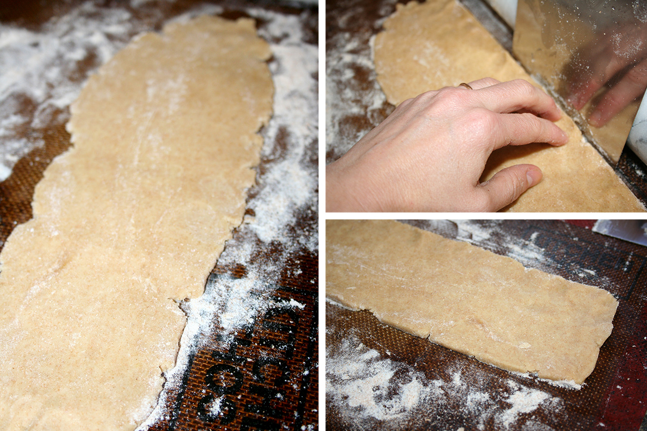 Roll the dough into a rectangle