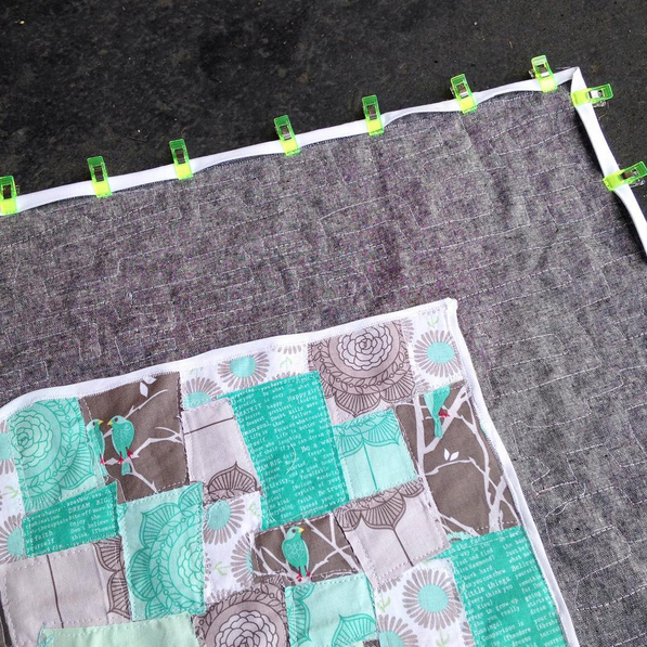 Adding White Binding to a Quilt