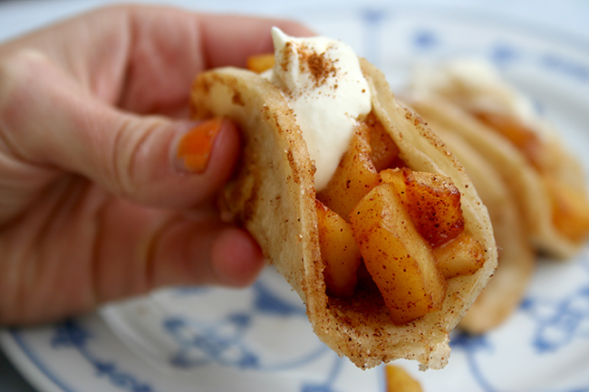 Filled Apple Pie Tacos
