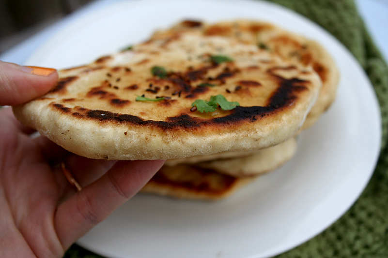 Finished HOmemade Kulcha Bread