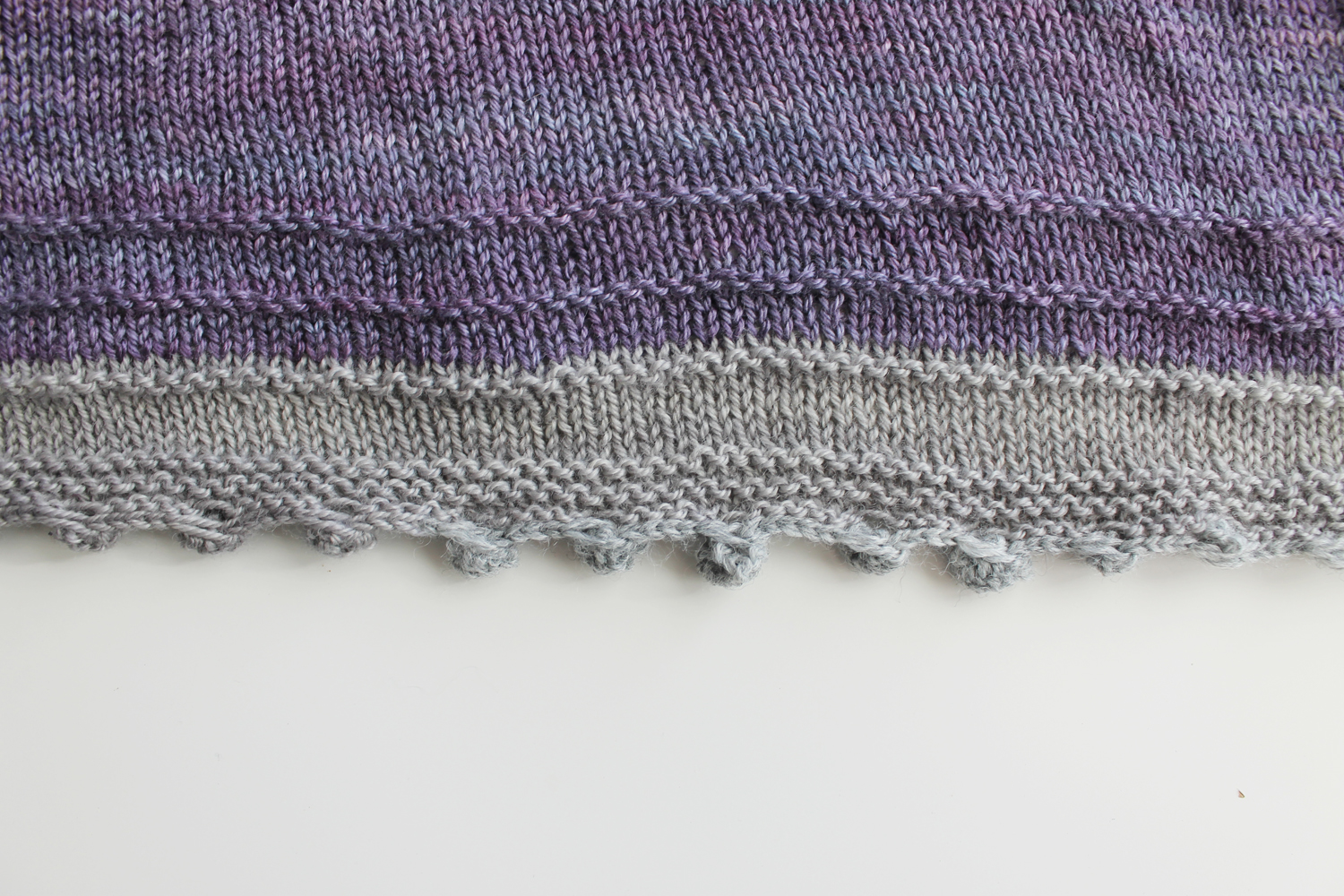 Silvermine Shawl Bobble Border