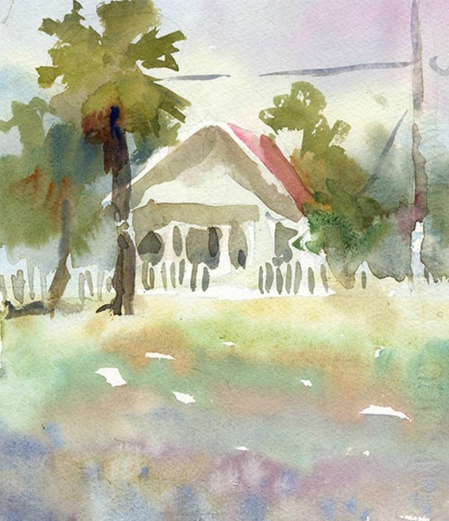 watercolor cottage