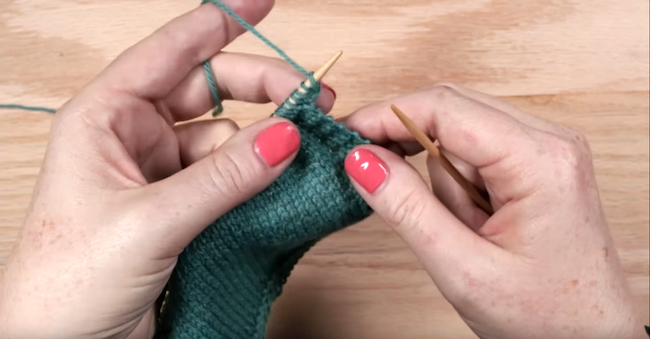 Cast on Three Stitches for Bind-Off