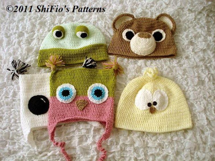 Animal Hats Crochet Pattern Collection