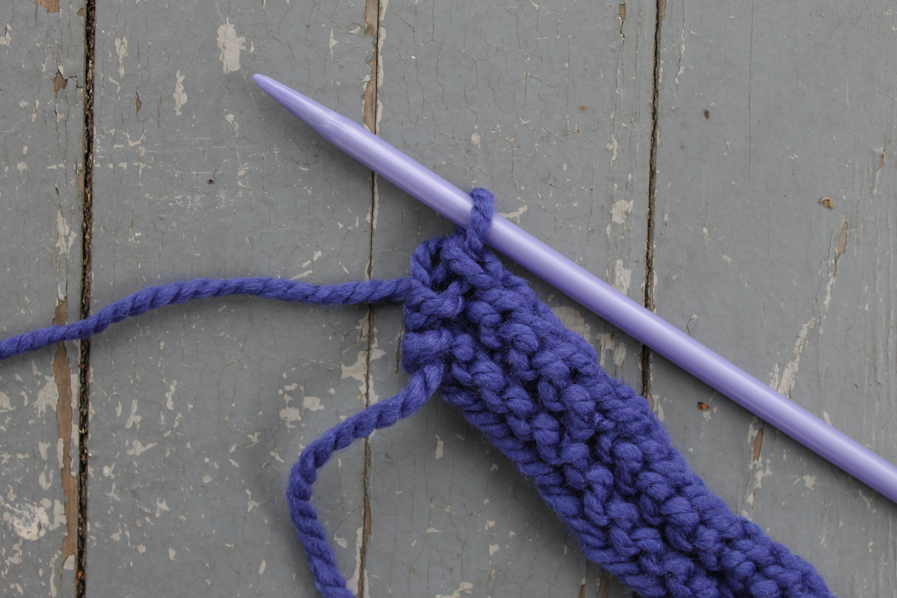 One Stitch Left on needle