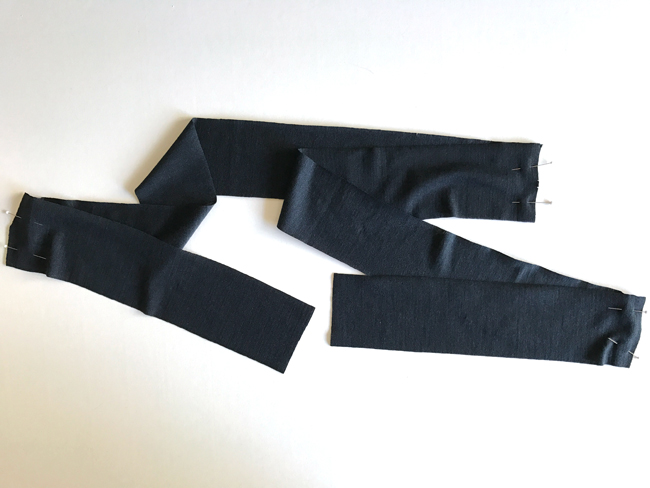 Strip of black fabric
