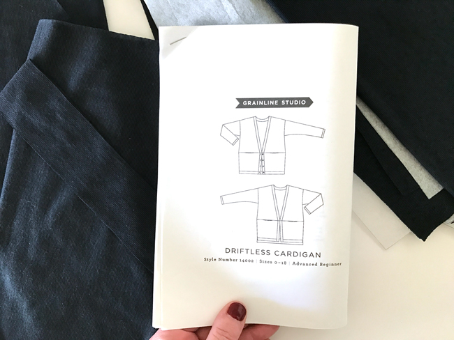 Cardigan Sewing Pattern and Fabric