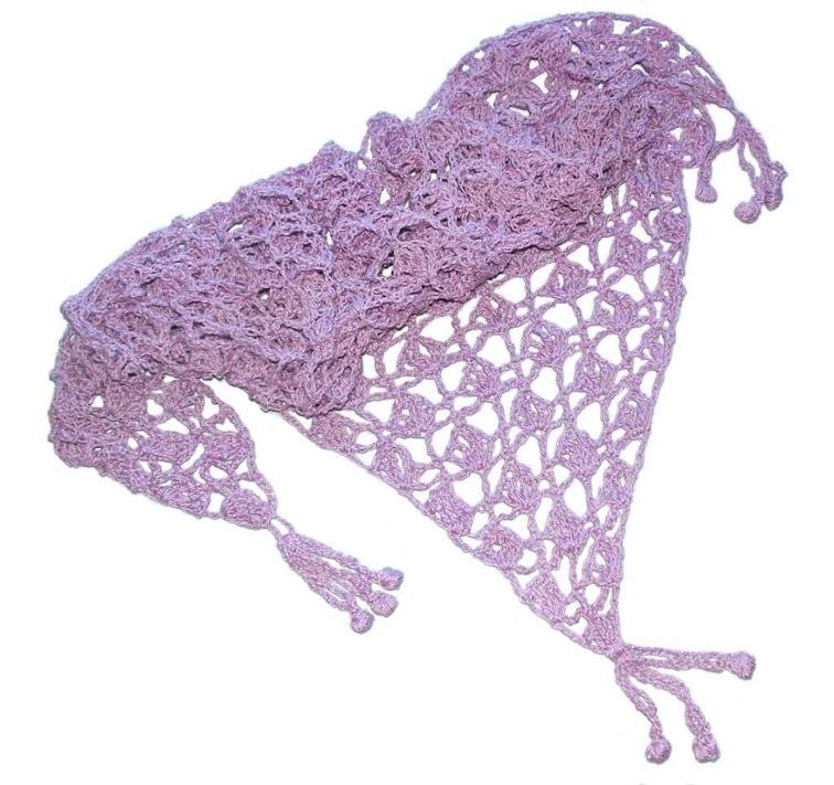 crochet fan lace shawl