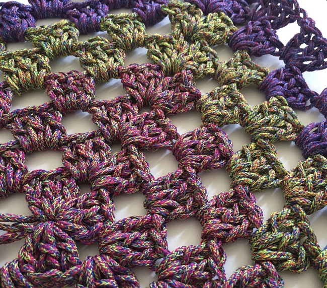 crochet granny rectangle detail 