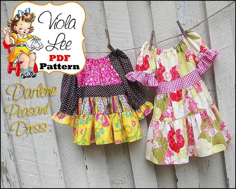 Darlene Girl's Peasant Dress Sewing Pattern