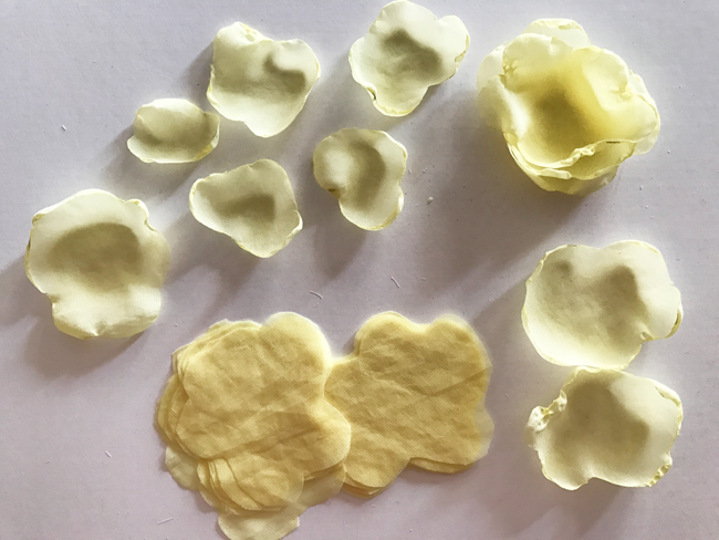 Curling Fabric Flower Layers