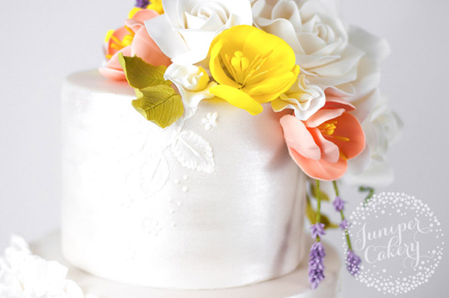 Tutorial for fondant lavender by Juniper Cakery