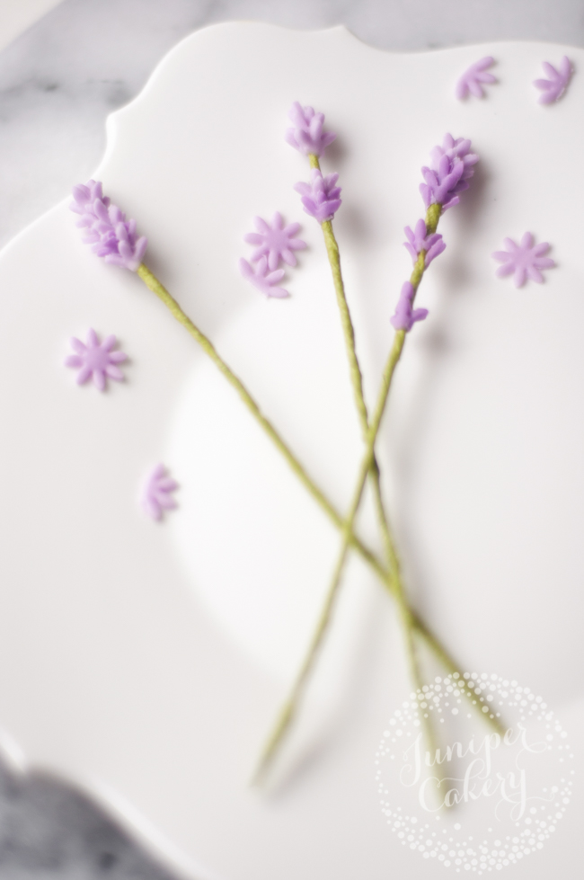 Learn how to make easy fondant lavender sprigs