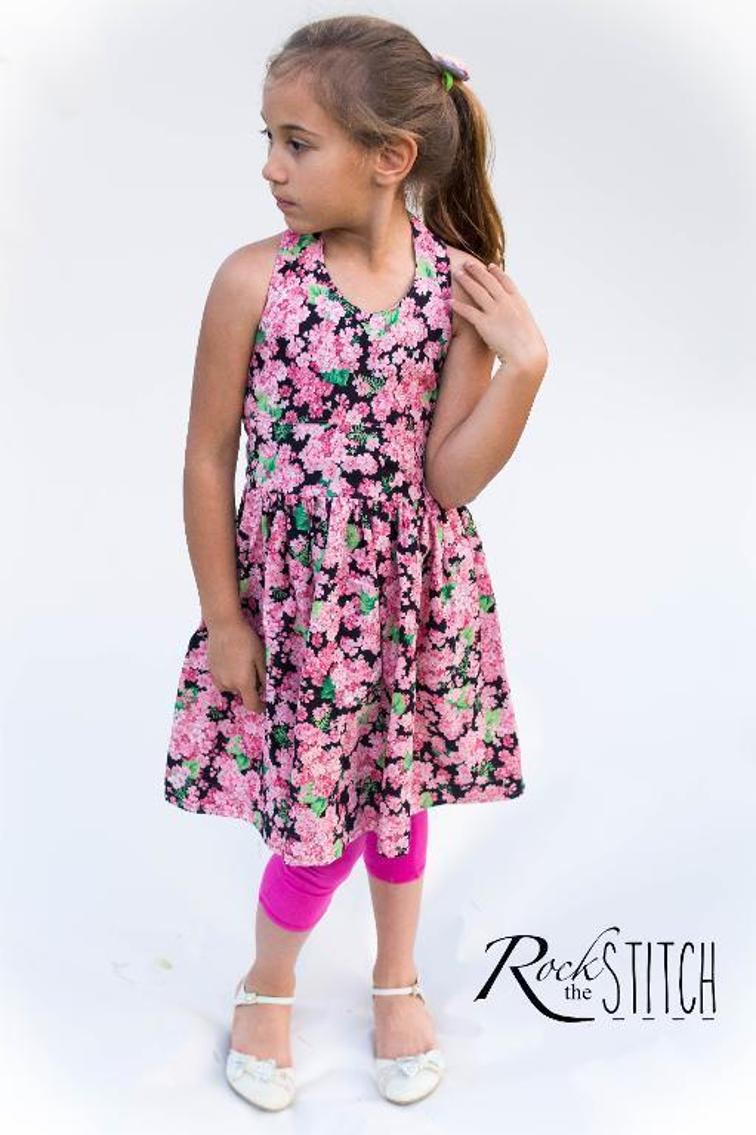 Girl's Halter Dress Sewing Pattern