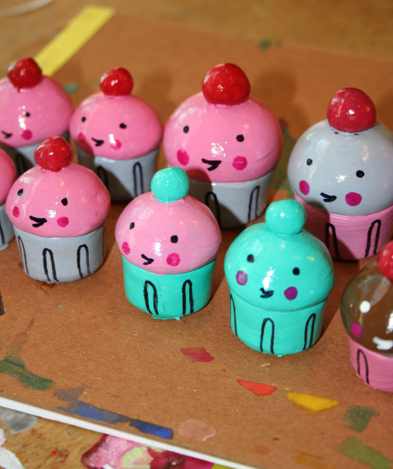 Cupcake clay sculptures