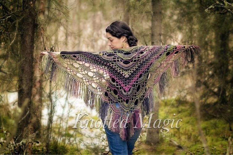 knotted magic shawl crochet pattern